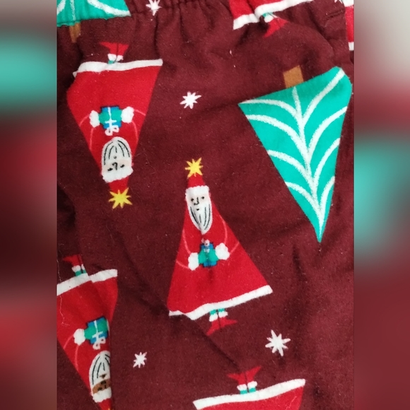 Old Navy Red Santa Tree Printed Flannel loungewear Pajama Bottoms Women small - Picture 6 of 7